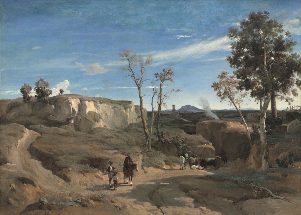 La Cervara, den romerske kampanjen av Jean Baptiste Camille Corot