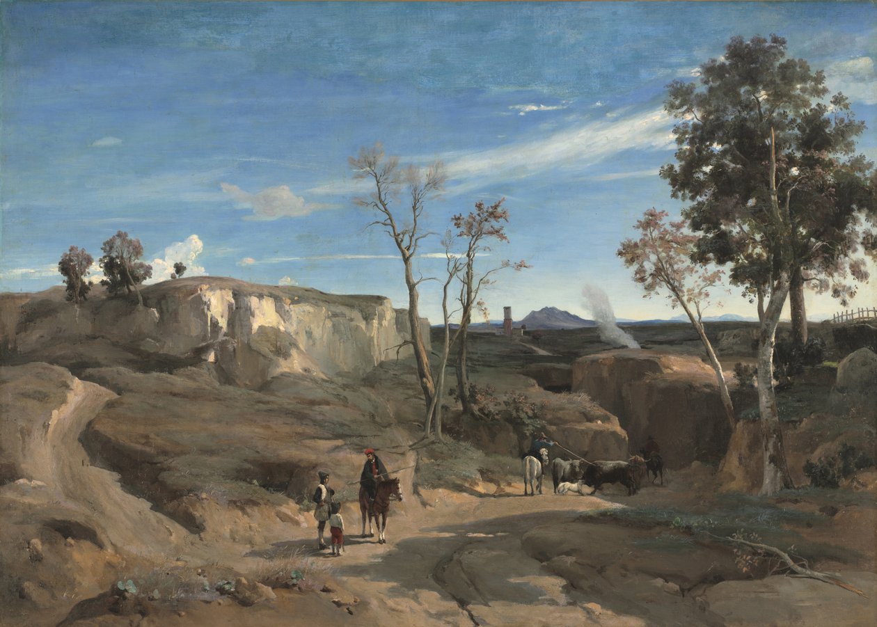 La Cervara, den romerske Campagna, ca. 1830-1831 av Jean Baptiste Camille Corot