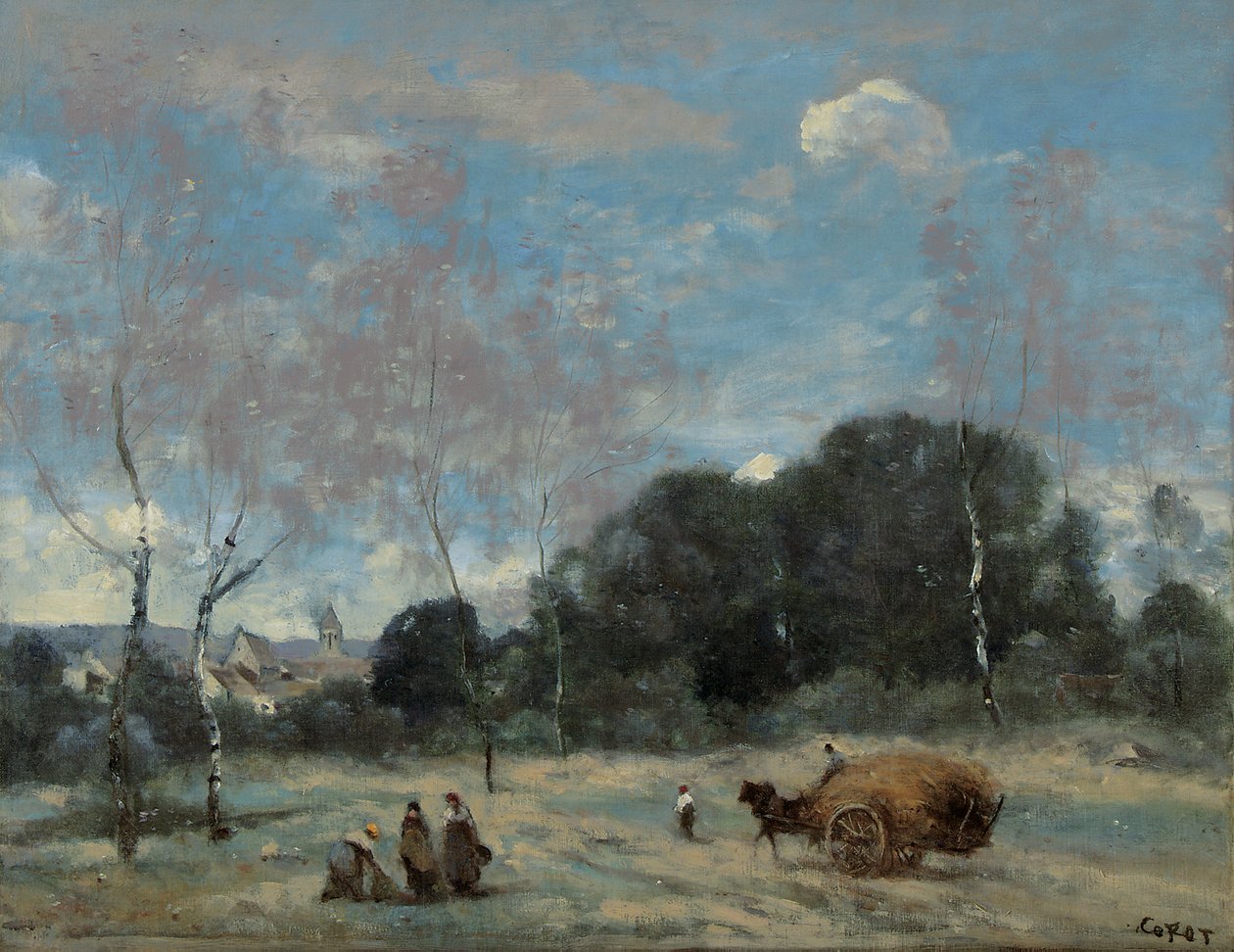 Hays retur til Marcoussis, 1870-74 av Jean Baptiste Camille Corot