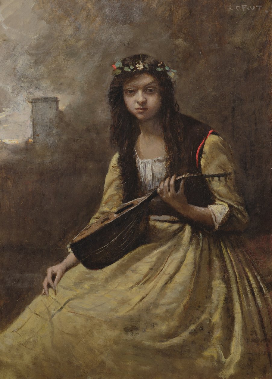 Sigøyneren, ca. 1865 av Jean Baptiste Camille Corot
