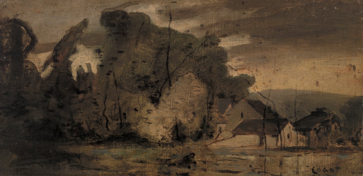 Landskap, 1796 av Jean Baptiste Camille Corot