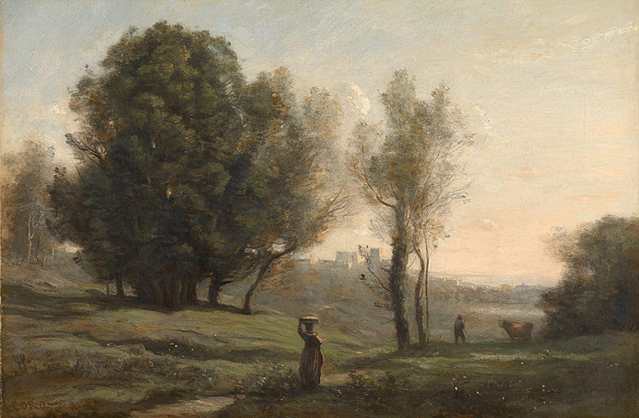 Landskap. Rundt 1872 av Jean Baptiste Camille Corot