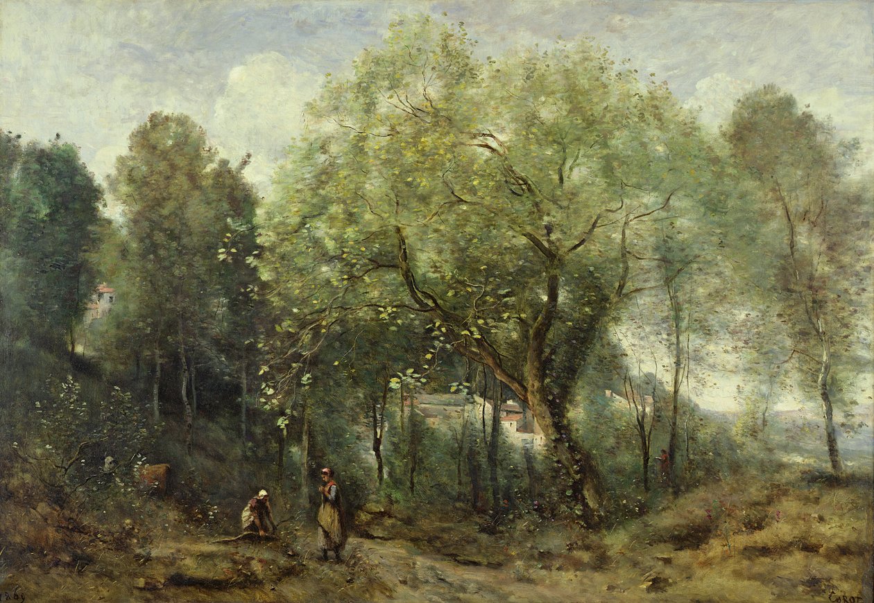 Le Catalpa, minne om Ville-dAvray, 1869 av Jean Baptiste Camille Corot