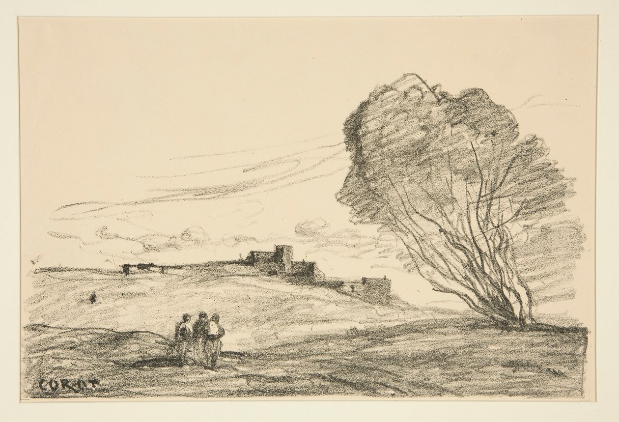 Le Fort d?tach? (Det ytre fortet) av Jean Baptiste Camille Corot
