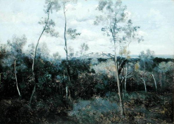 Le Mont Valerian (olje på panel) av Jean Baptiste Camille Corot