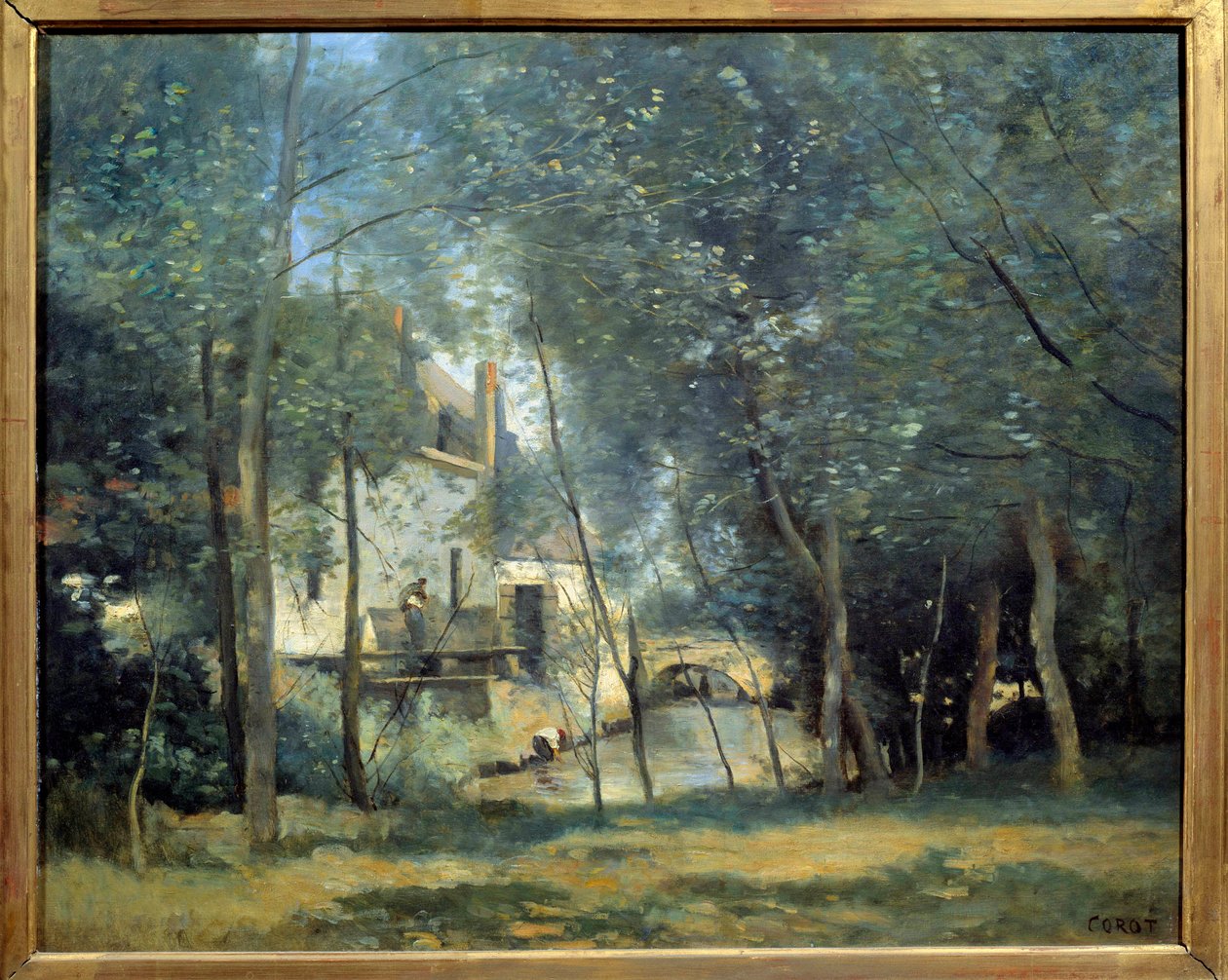 Le Moulin de Saint-Nicolas-Lez-Arras Maleri av Camille Corot (1796-1875) 1874 Søn. 0,65x0,81 m Paris, Orsay-museet av Jean Baptiste Camille Corot