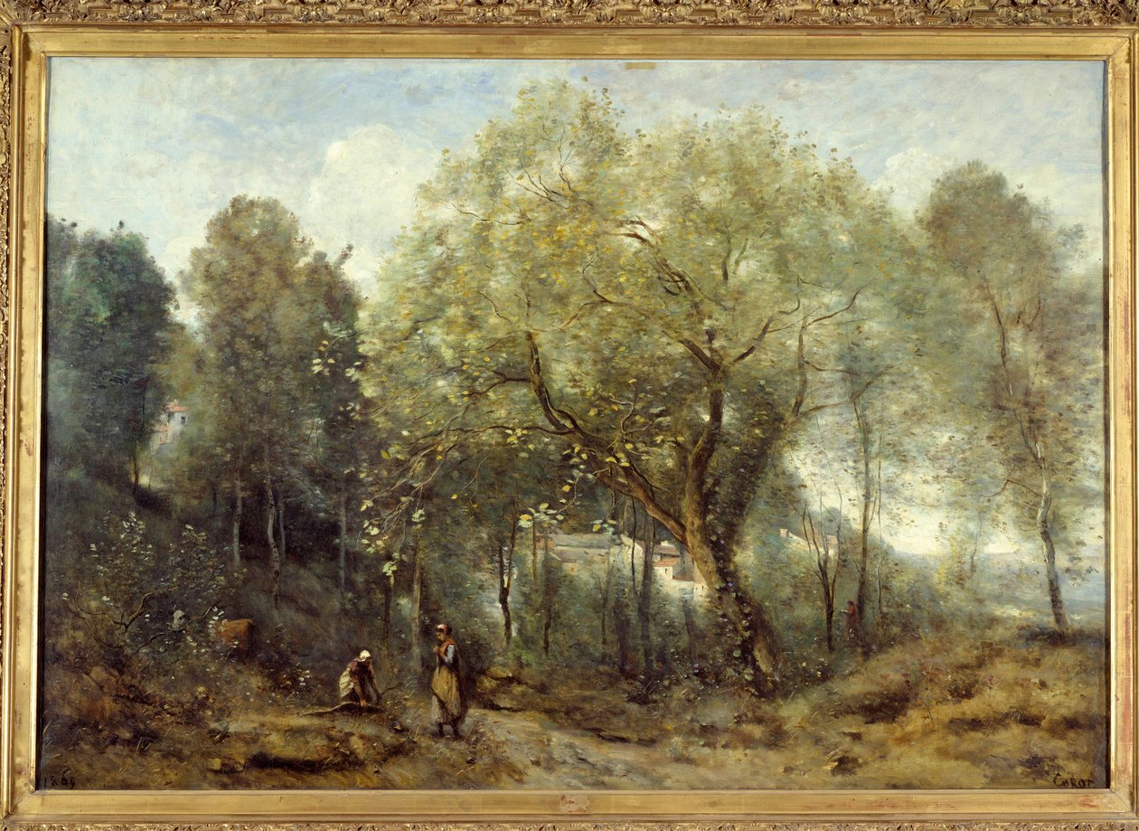 Le catalpa, suvenir fra byen Avray Maleri av Camille Corot (1796-1875) 1869 Søn. 0,93x1,33 m Paris, Musee d'Orsay av Jean Baptiste Camille Corot