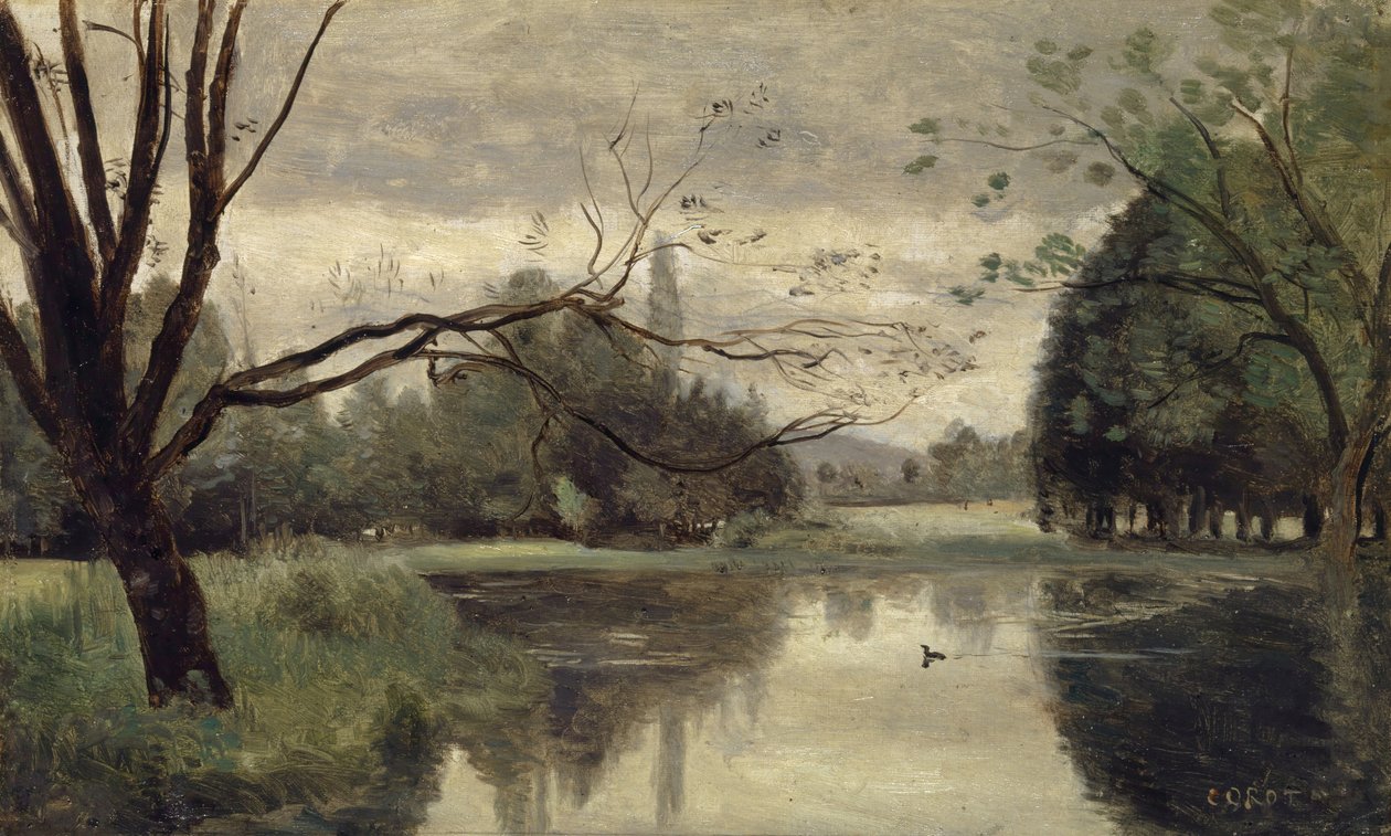 Andedammen Andedammen, 1855-1859. av Jean Baptiste Camille Corot
