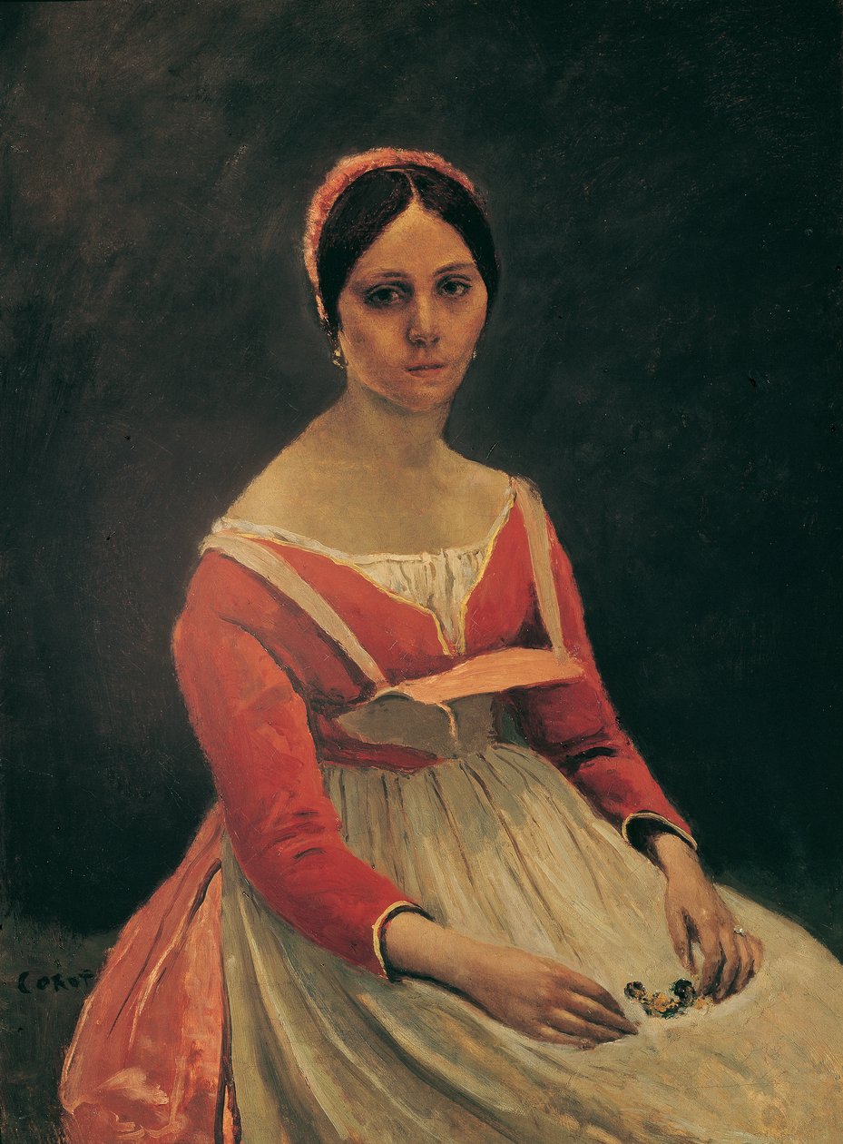Madame Legois av Jean Baptiste Camille Corot