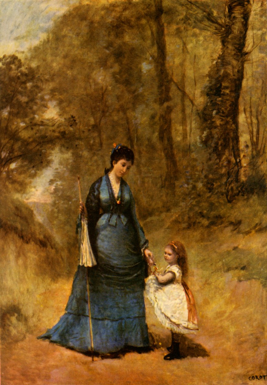 Fru og frøken Stumpf, 1872, 1934. av Jean Baptiste Camille Corot