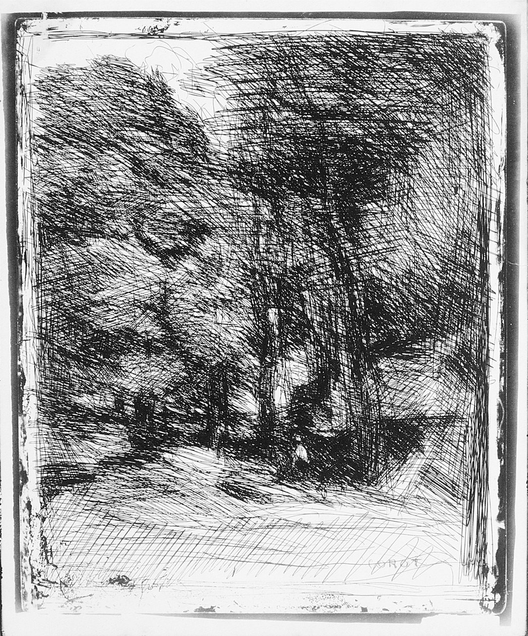 Minne om Bas Brhaut, 1858 av Jean Baptiste Camille Corot