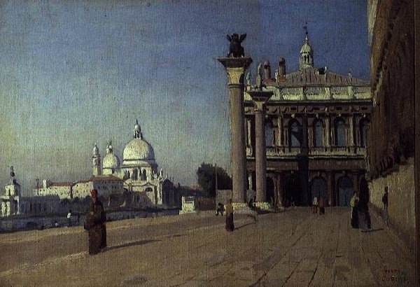 Morgen i Venezia av Jean Baptiste Camille Corot
