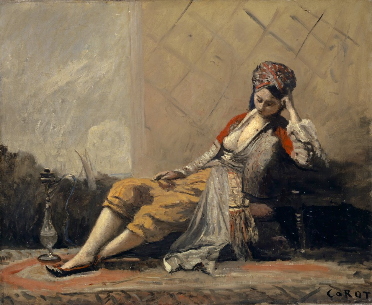 Odalisque, 1871-73 av Jean Baptiste Camille Corot