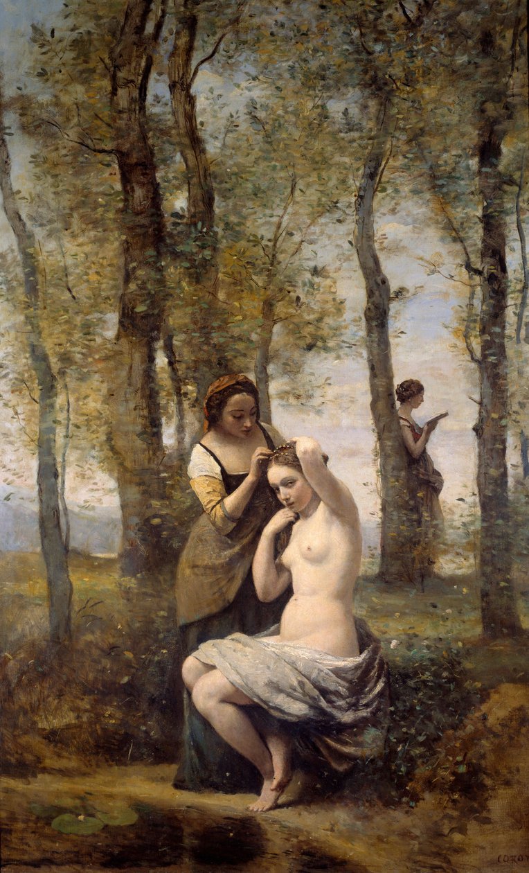 Maleri av Camille Corot (1796-1875) 1859 Privat samling av Jean Baptiste Camille Corot