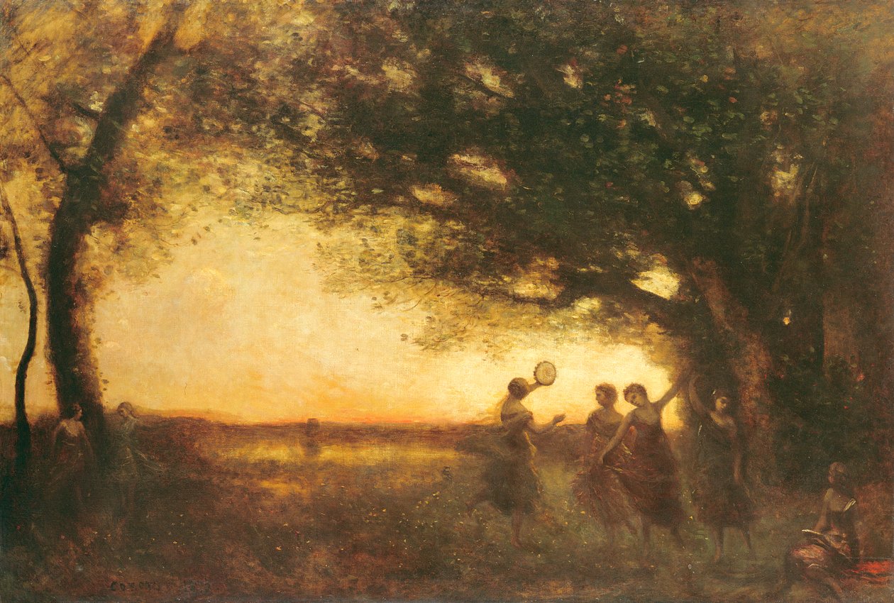 Kveldens gleder, 1875 av Jean Baptiste Camille Corot