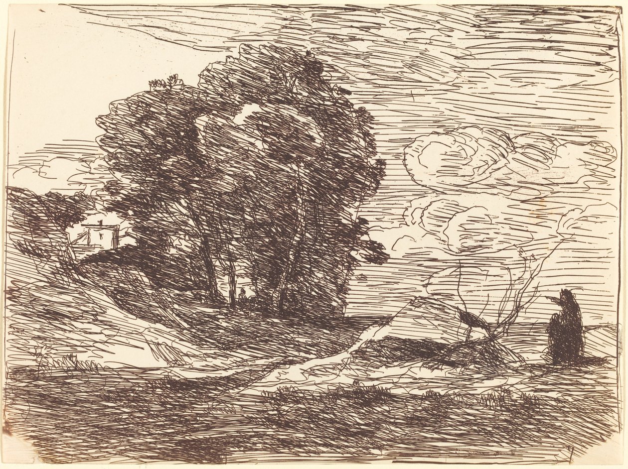 Dikterens bolig av Jean Baptiste Camille Corot