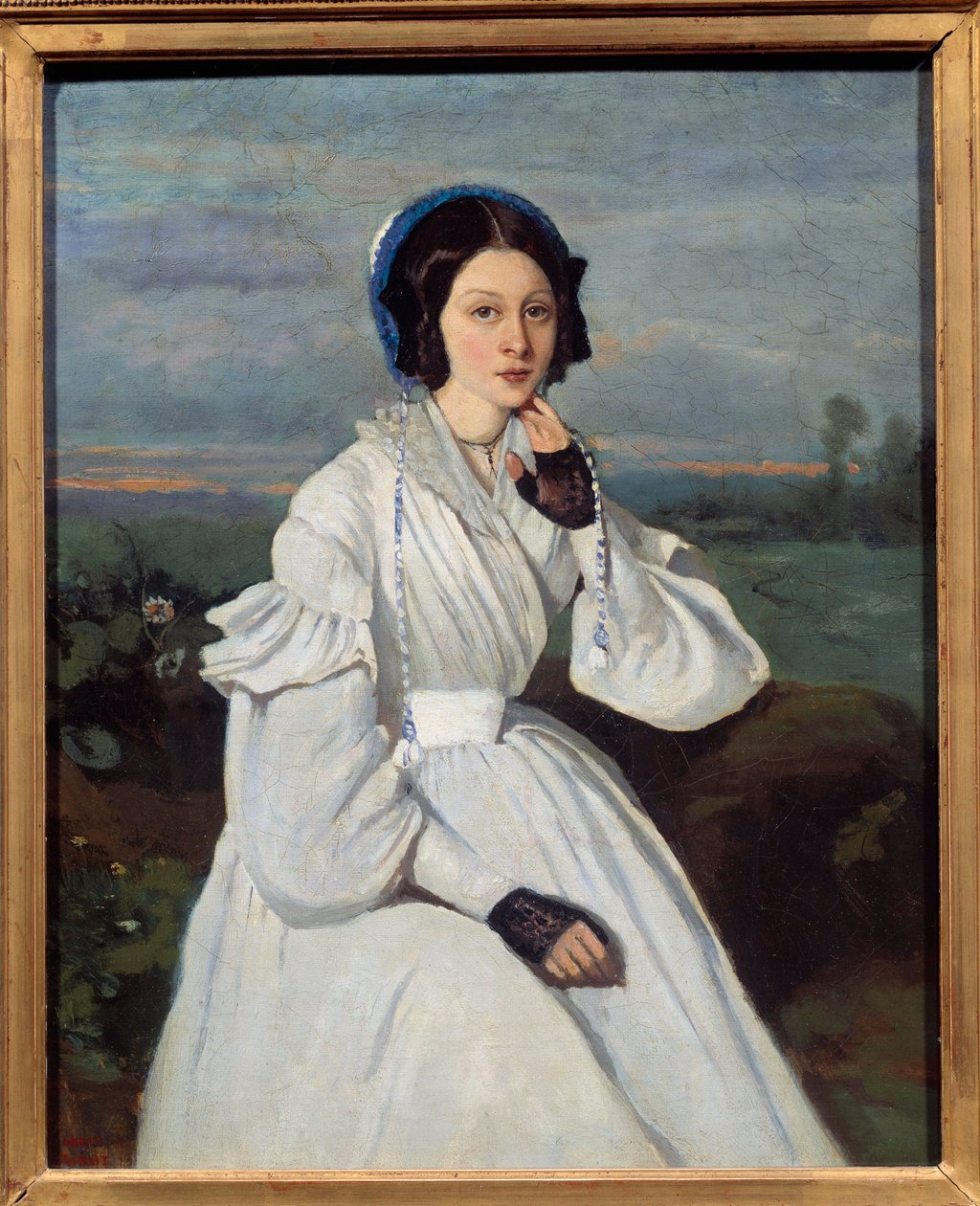 Portrett av Claire Sennegon (1821-?) Maleri av Camille Corot (1796-1875) 1837 Søn. 0,43x0,35 m av Jean Baptiste Camille Corot
