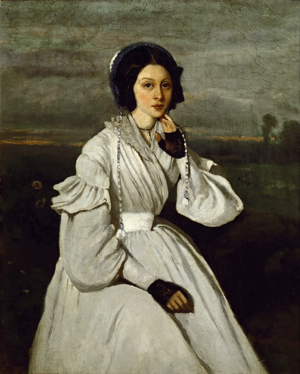 Portrett av Claire Sennegon av Jean Baptiste Camille Corot