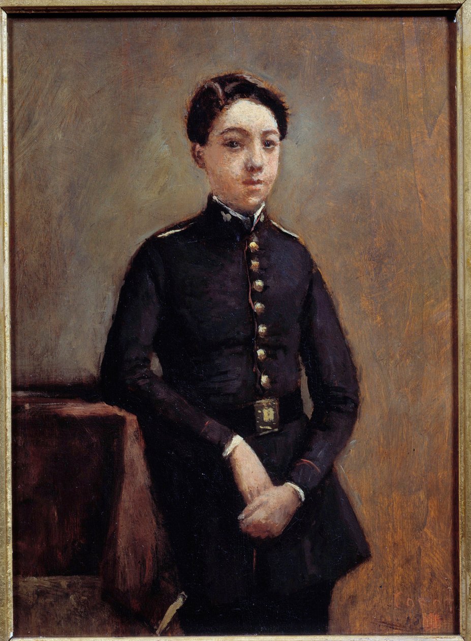 Portrett av Collegian Abel Chambaud Maleri av Camille Corot (1796-1875) 1800-tallets søn. 0,32x0,24 m av Jean Baptiste Camille Corot