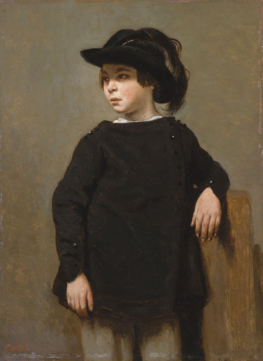 Portrett av et barn, ca. 1835 av Jean Baptiste Camille Corot