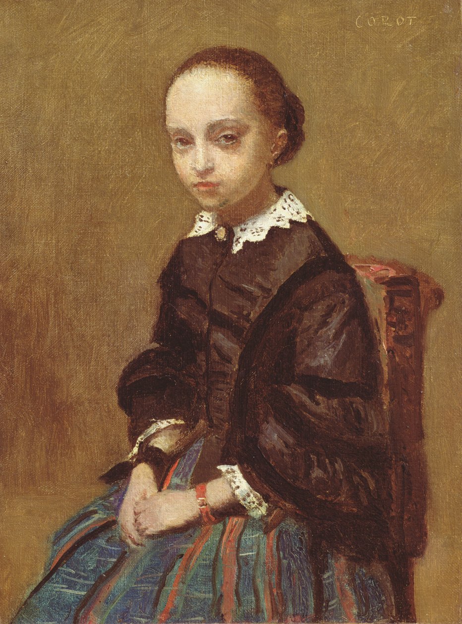 Portrett av en jente, 1857-58 av Jean Baptiste Camille Corot