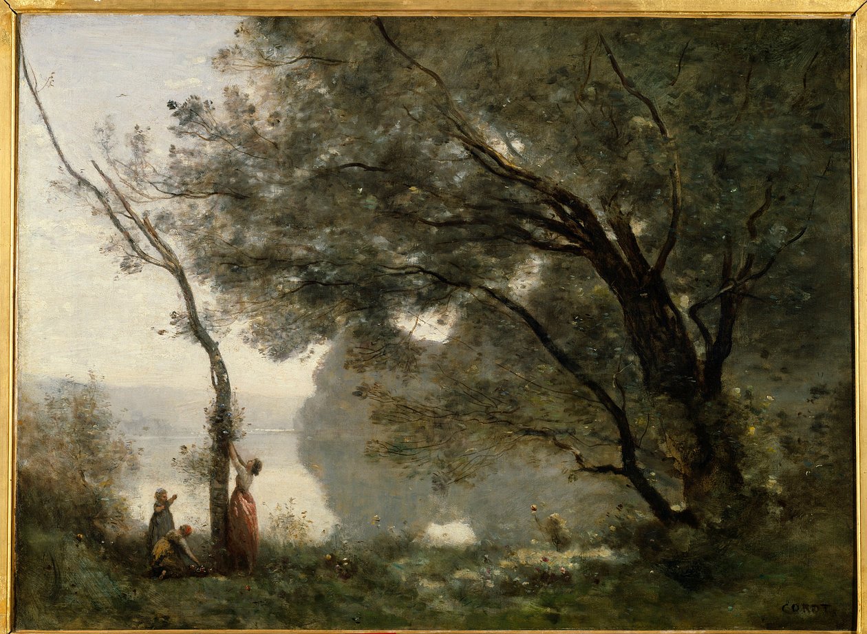 Minne om Mortefontaine. Maleri av Camille Corot (1796-1875) av Jean Baptiste Camille Corot