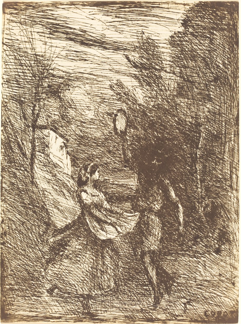 Saltarello Saltarelle, 1858. av Jean Baptiste Camille Corot
