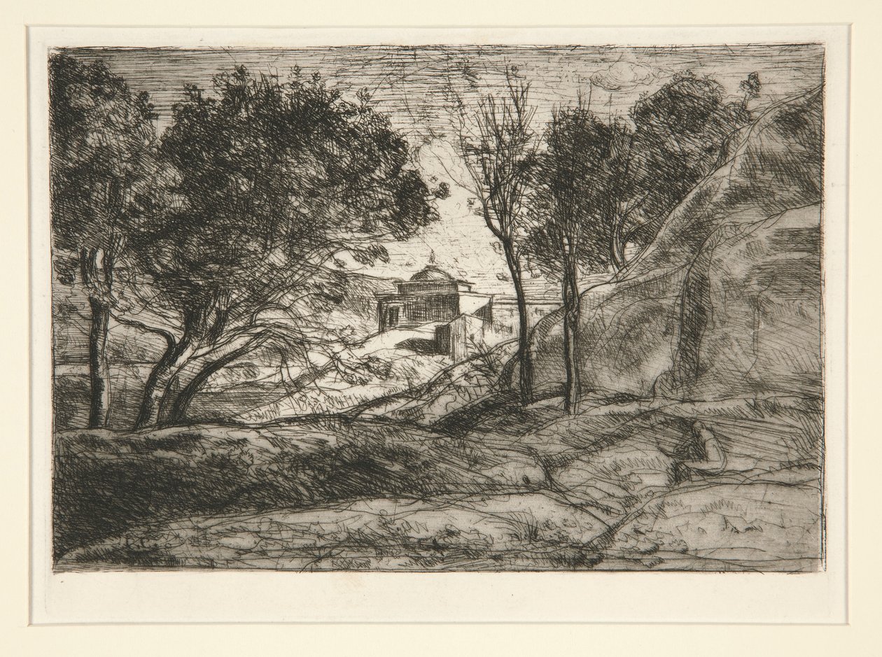 Souvenir de Toscane (minne fra Toscana) av Jean Baptiste Camille Corot