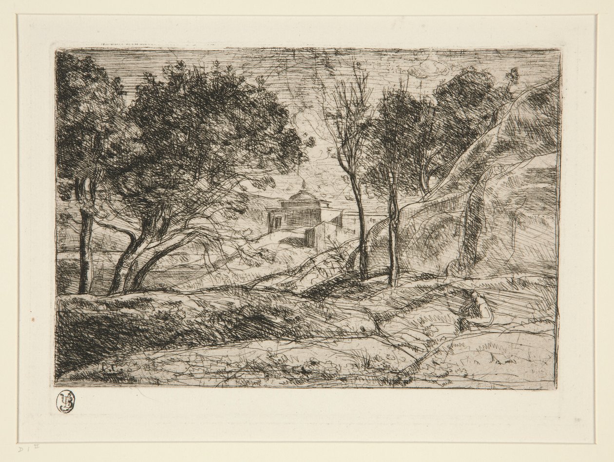 Souvenir de Toscane (minne fra Toscana) av Jean Baptiste Camille Corot