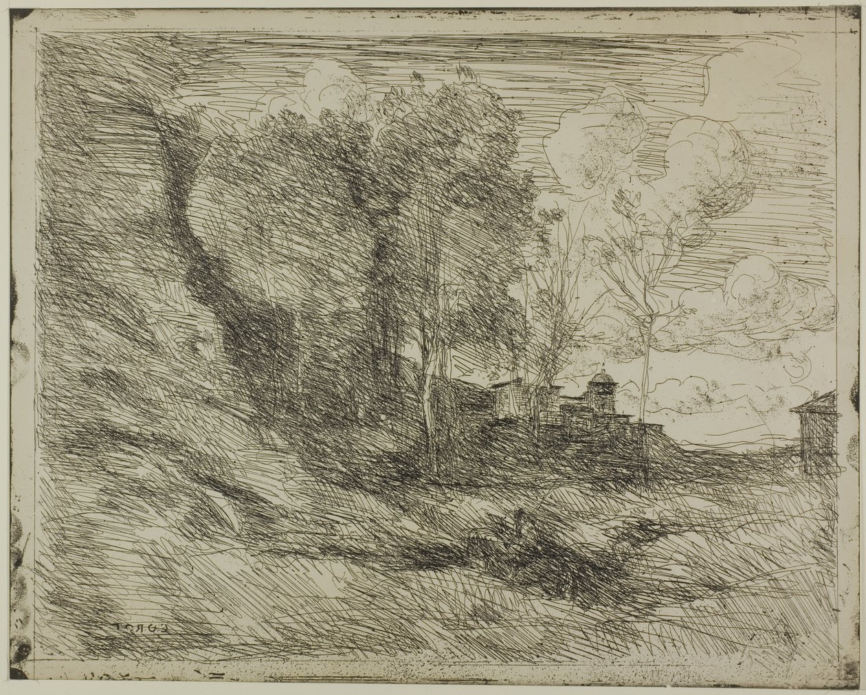 Souvenir fra Ostia av Jean Baptiste Camille Corot