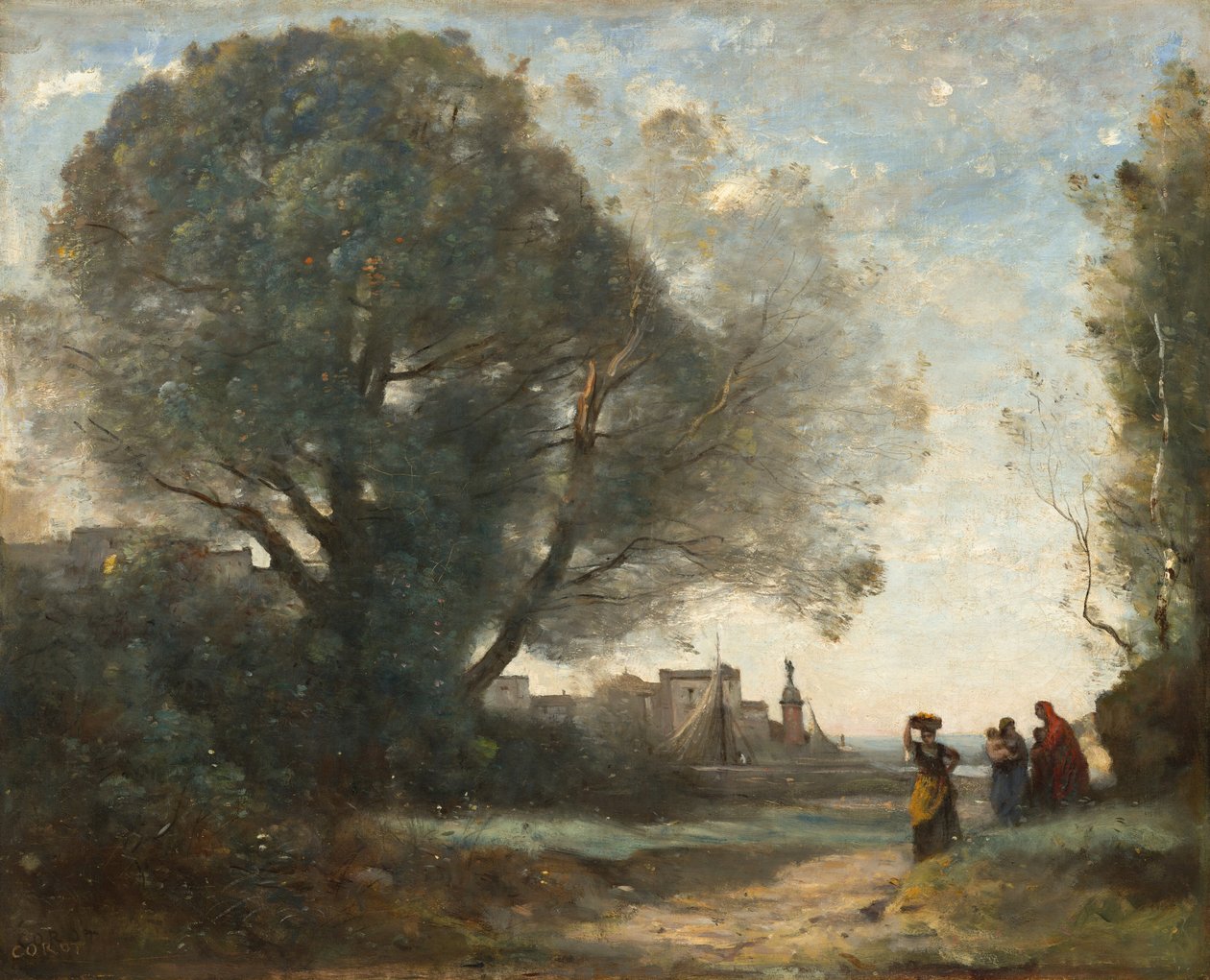 Souvenir of Terracina, 1864, omarbeidet litt senere. av Jean Baptiste Camille Corot