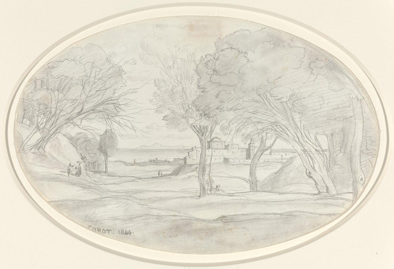 Suvenir fra Toscana av Jean Baptiste Camille Corot