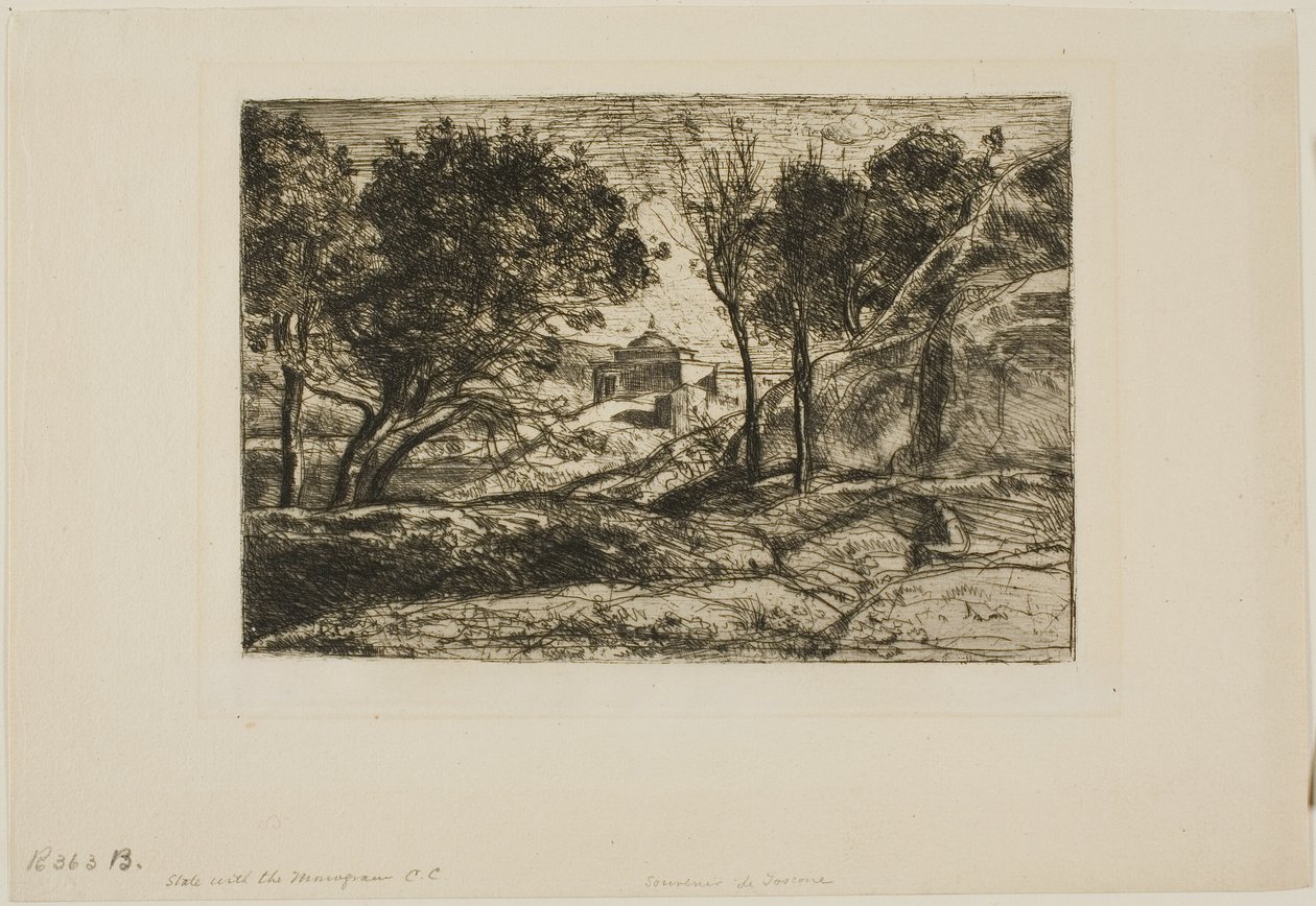Suvenir fra Toscana av Jean Baptiste Camille Corot