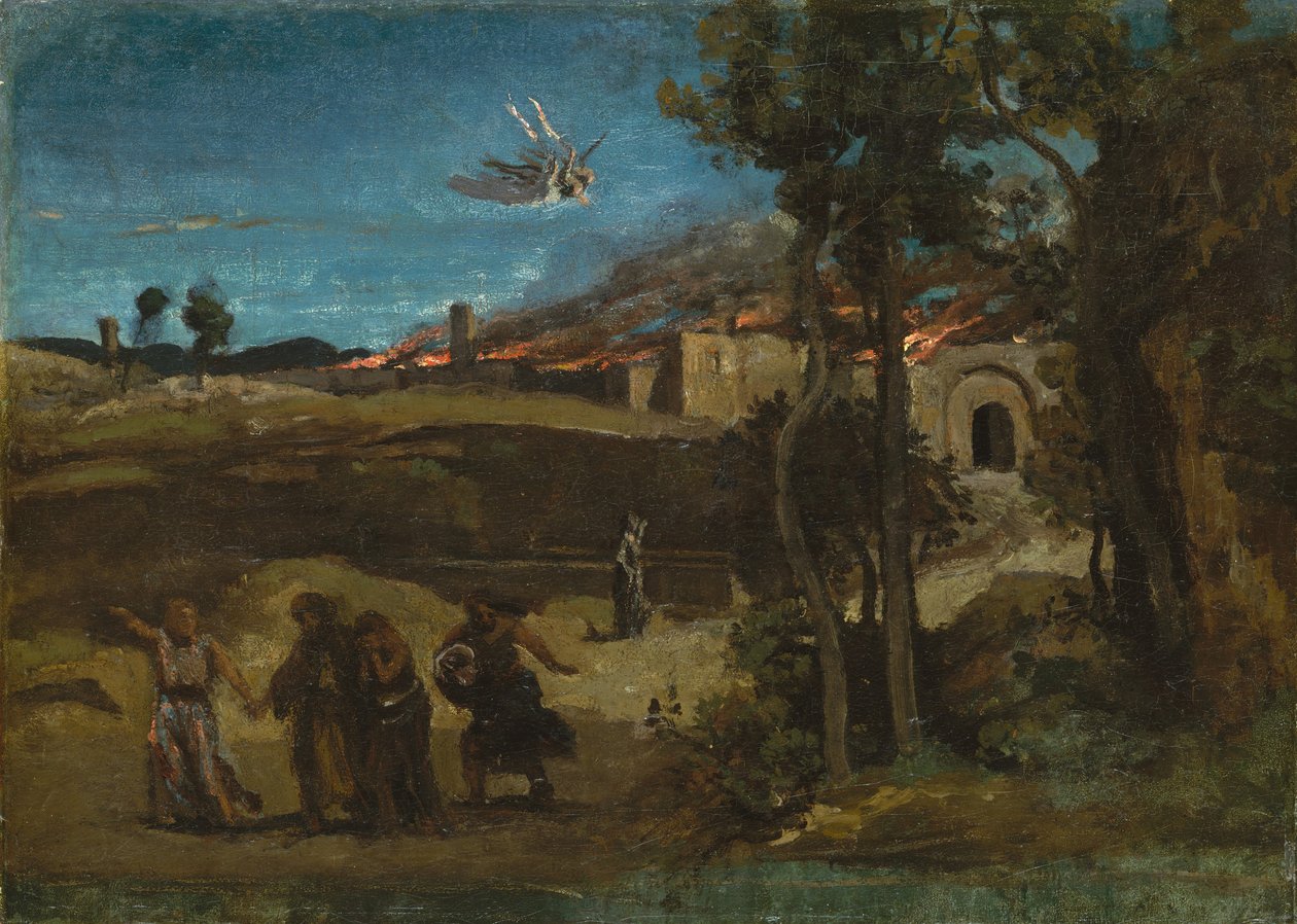 Studie for The Destruction of Sodom, 1843. av Jean Baptiste Camille Corot
