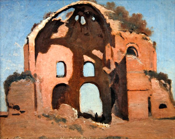 Temple of Minerva Medica, Roma av Jean Baptiste Camille Corot