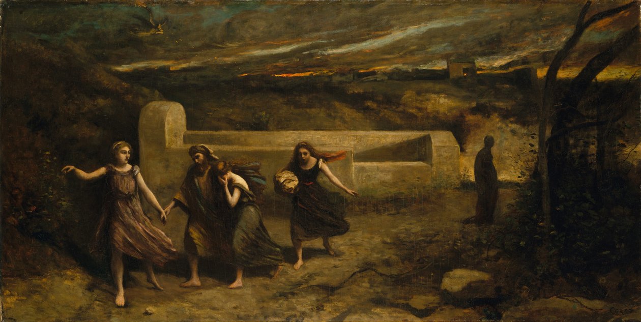 Brenningen av Sodoma av Jean Baptiste Camille Corot