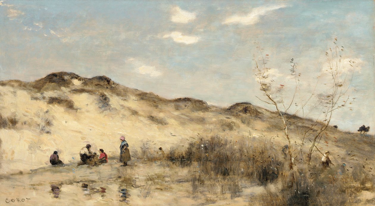 Dunene i Dunkirk, 1873 av Jean Baptiste Camille Corot