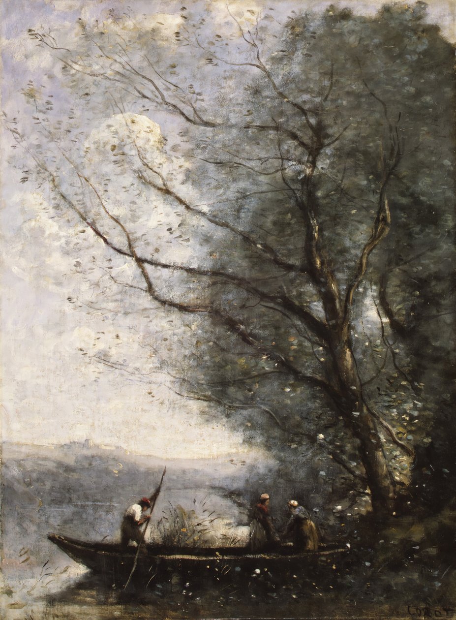 Fergemannen, ca. 1865. av Jean Baptiste Camille Corot