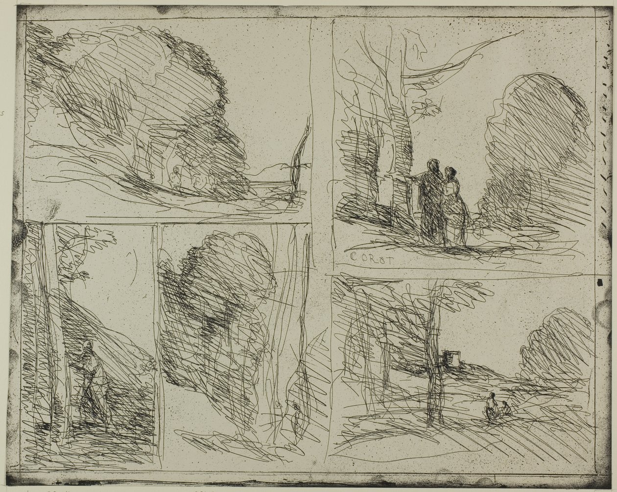 Perikles hage av Jean Baptiste Camille Corot