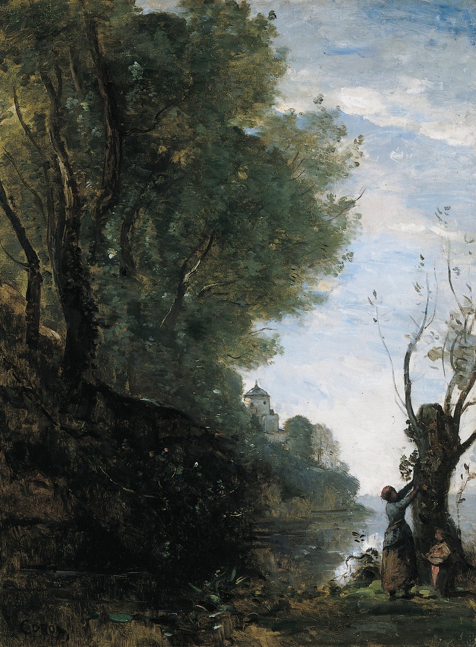 The Happy Isle av Jean Baptiste Camille Corot