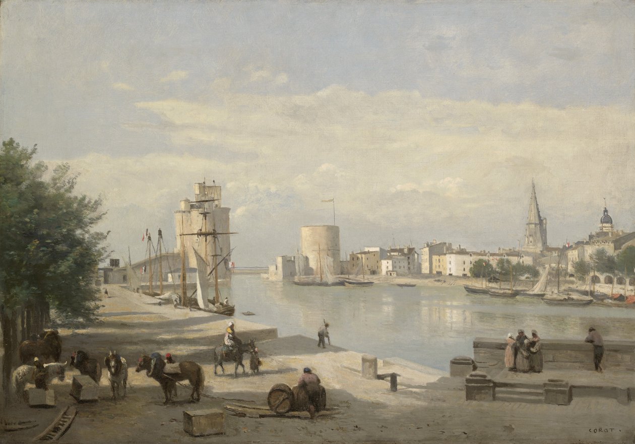 Havnen i La Rochelle av Jean Baptiste Camille Corot