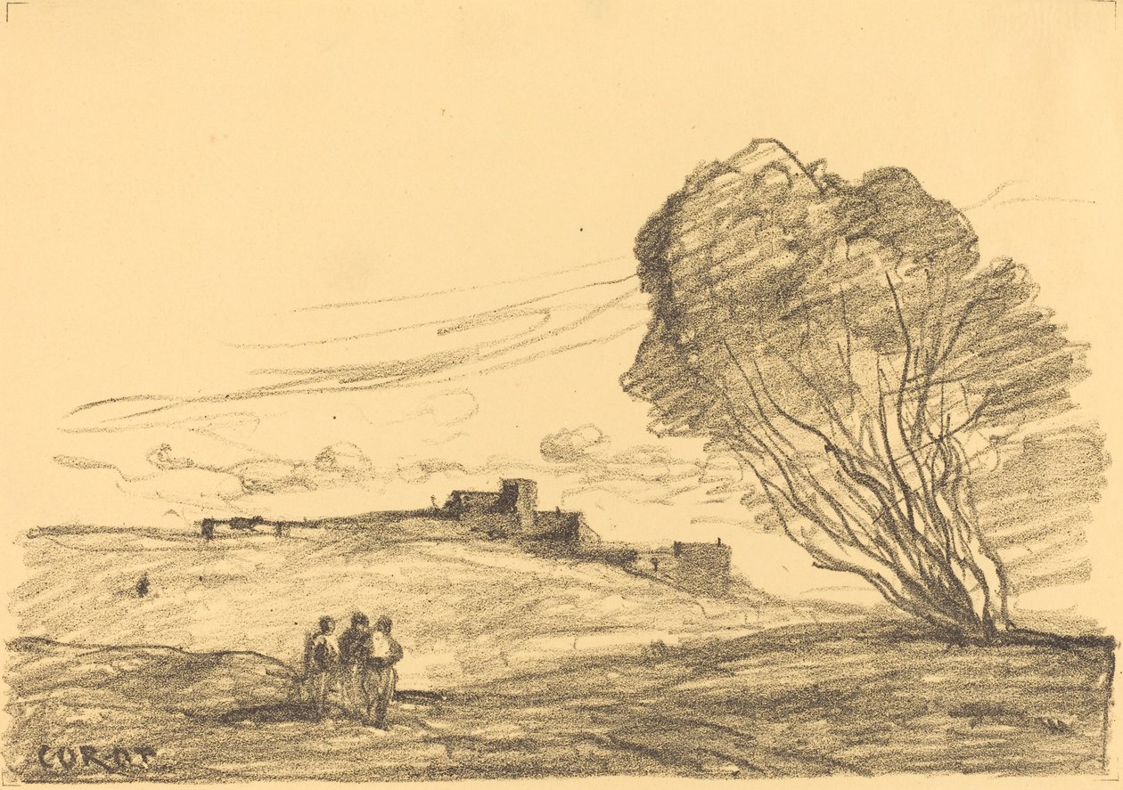 Det isolerte fortet (Le Fort detache) av Jean Baptiste Camille Corot
