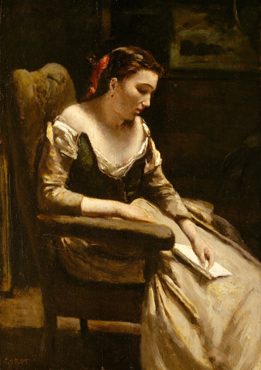 Brevet, ca. 1865. av Jean Baptiste Camille Corot
