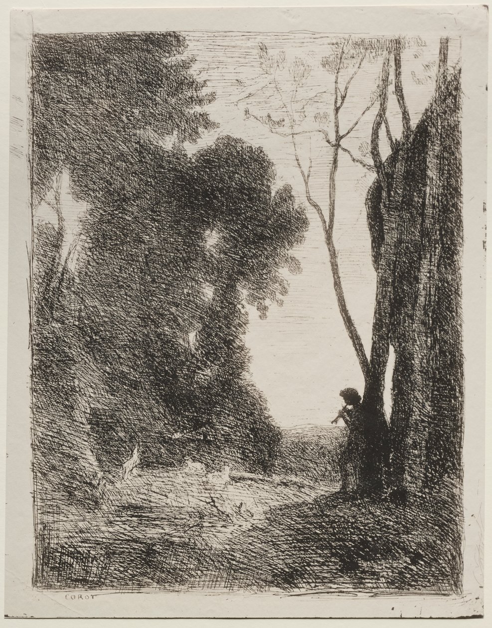 Den lille hyrden av Jean Baptiste Camille Corot