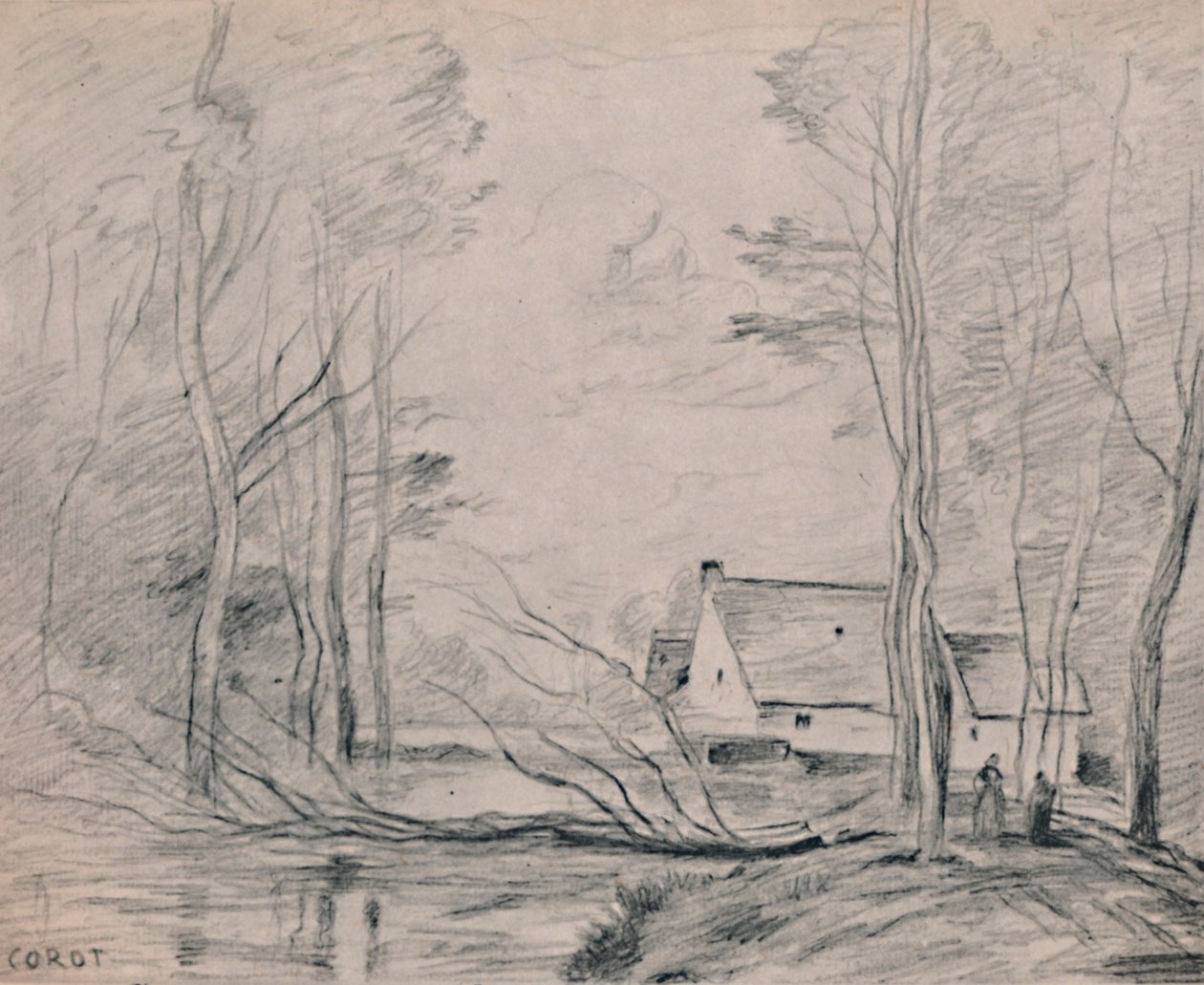The Mill at Cuincy, 1871-1872, 1946 av Jean Baptiste Camille Corot
