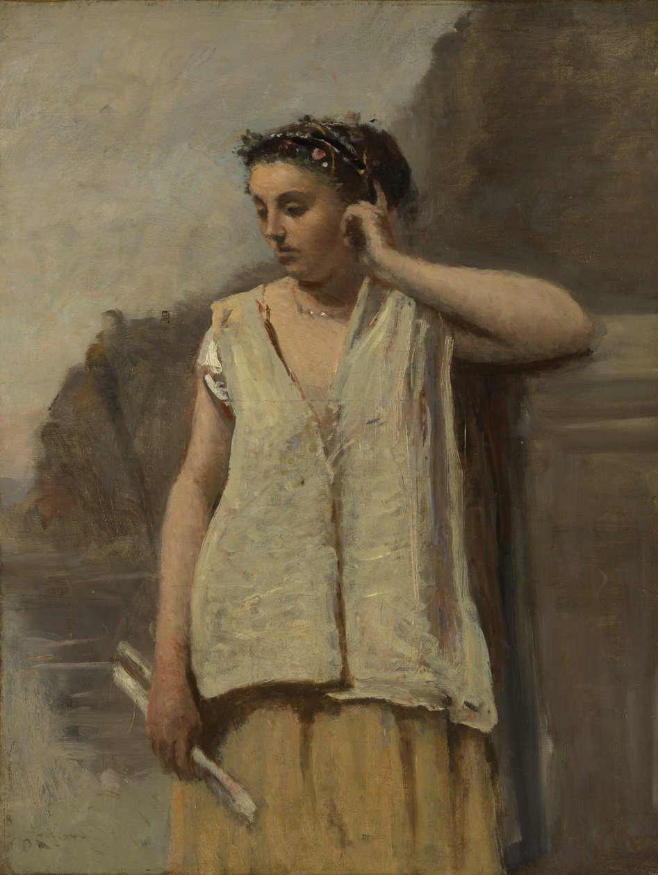 Musen: Historie, ca. 1865. av Jean Baptiste Camille Corot