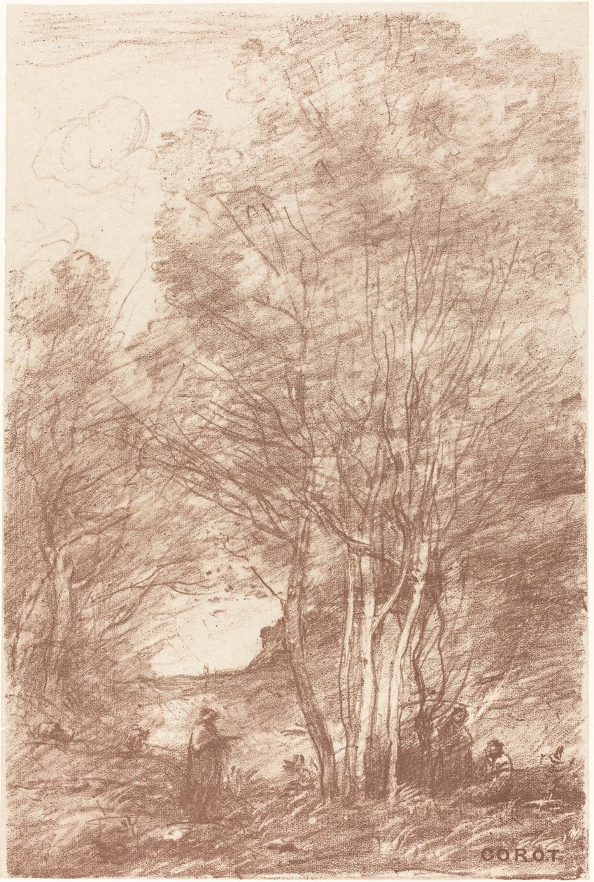 Filosofenes retrett av Jean Baptiste Camille Corot