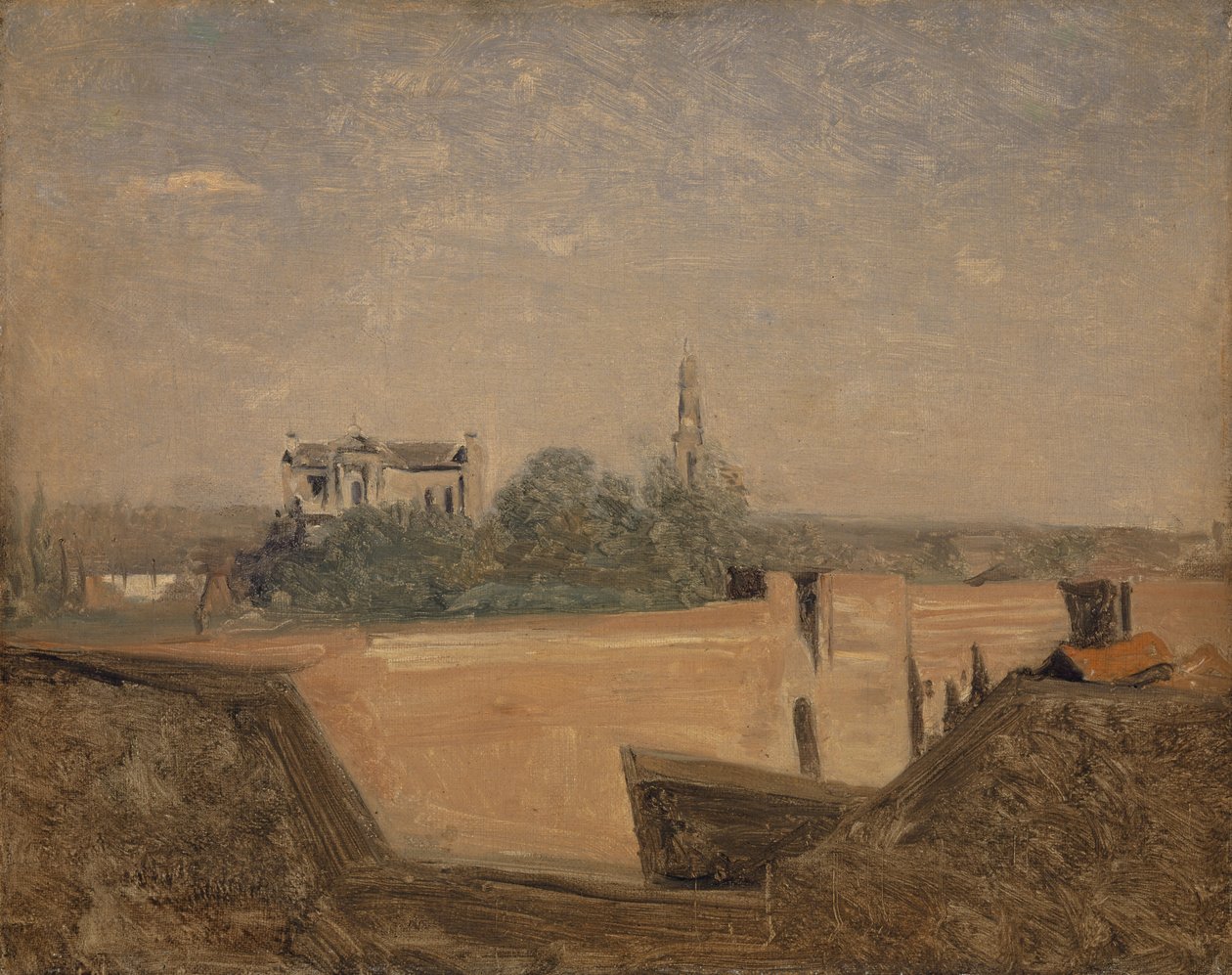 Ramparts of Arras, 1852 av Jean Baptiste Camille Corot