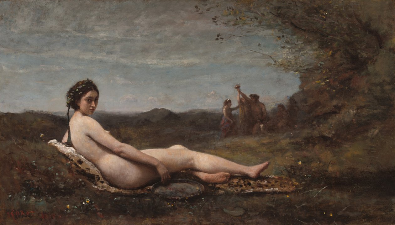 The Repose av Jean Baptiste Camille Corot