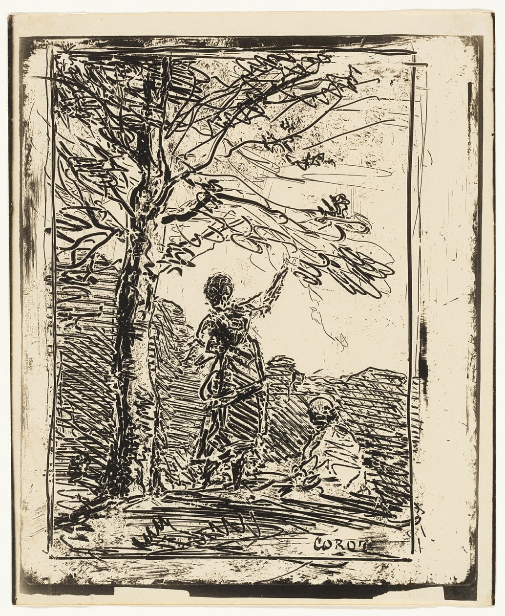 Den unge jomfru og døden av Jean Baptiste Camille Corot